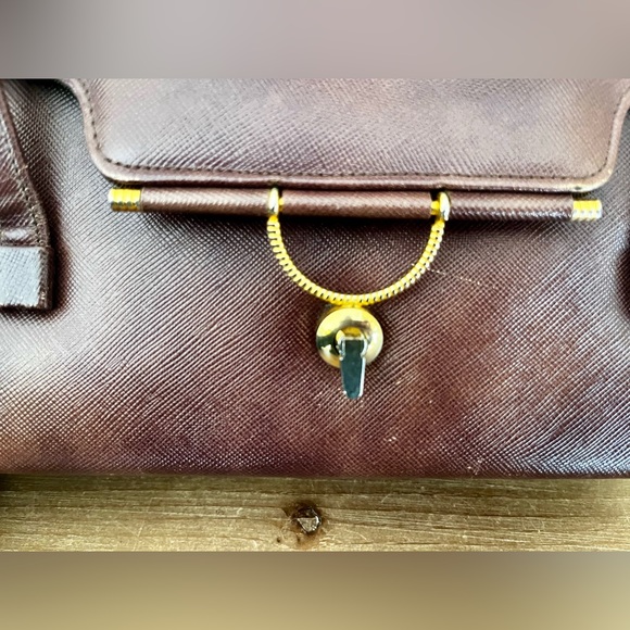 Vintage Brown Leather Handbag - Picture 7 of 8